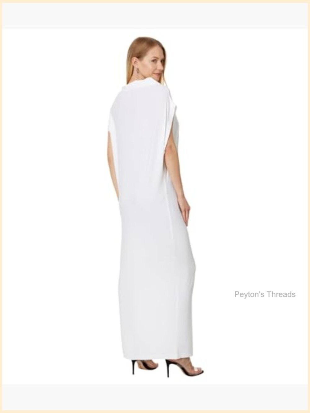 Sleeveless All in One Side Slit Gown with Lace Back - Picture 2 of 3